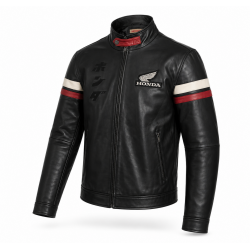 08AUD-TJA-002 : Chaqueta de cuero Heritage HONDA Honda Sportswear officiel